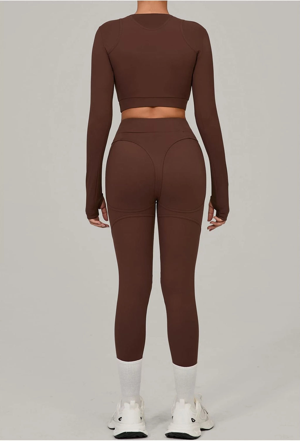 The Sculpt + Flow Set (Long-Sleeve Crop Top + High-Rise Leggings)