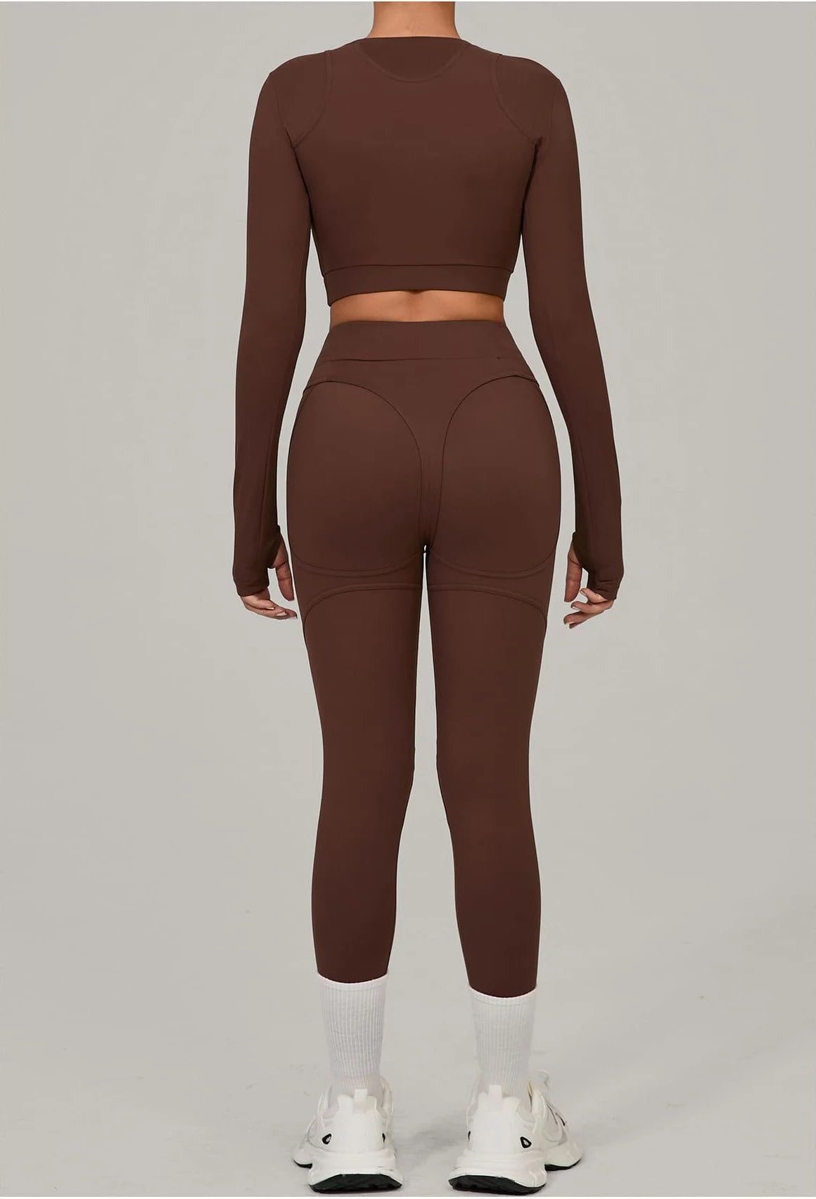 The Sculpt + Flow Set (Long-Sleeve Crop Top + High-Rise Leggings)
