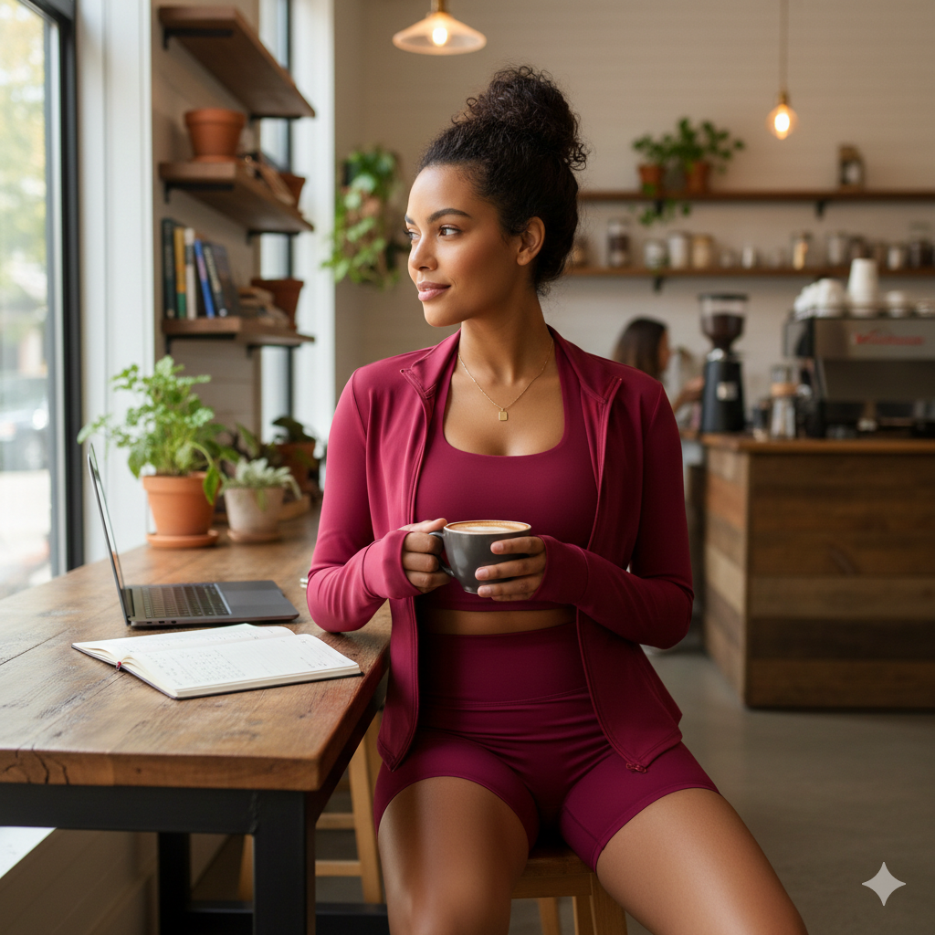 The All-Day Movement Set (Includes Zip-Up Jacket + High-Rise Shorts + Halter Crop)
