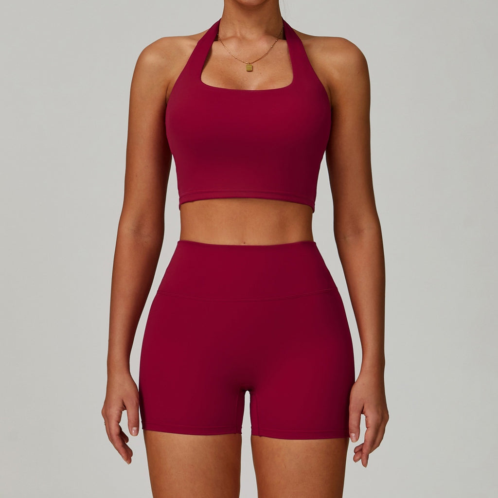 The All-Day Movement Set (Includes Zip-Up Jacket + High-Rise Shorts + Halter Crop)